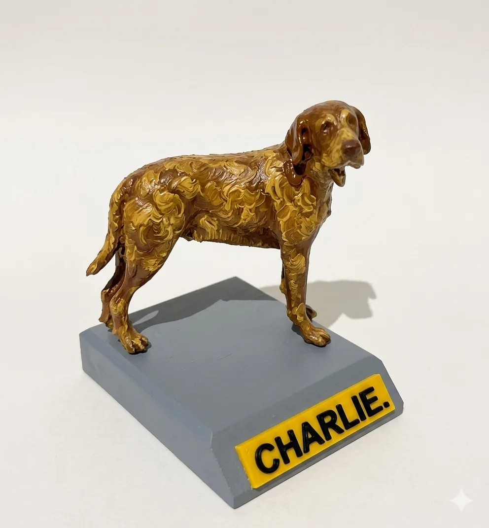 Charlie - wirehaired pointer figurine