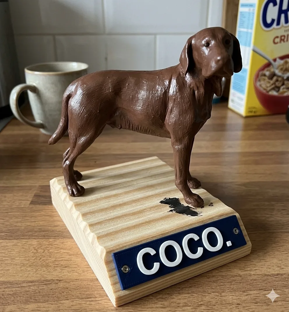 Coco - chocolate lab figurine